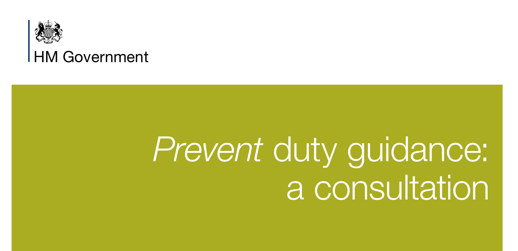 Prevent duty guidance: a consultation